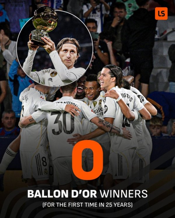 Từ năm 2000, mùa này là mùa đầu tiên ở Real Madrid rằng không có người chiến thắng Quả cầu vàng tron